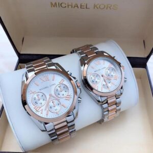 Couple's two tone wristwatch