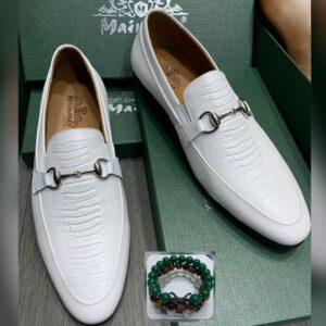 White Bit Loafers